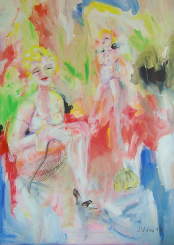 Kunst von Sabine Haag im Galeriewagen