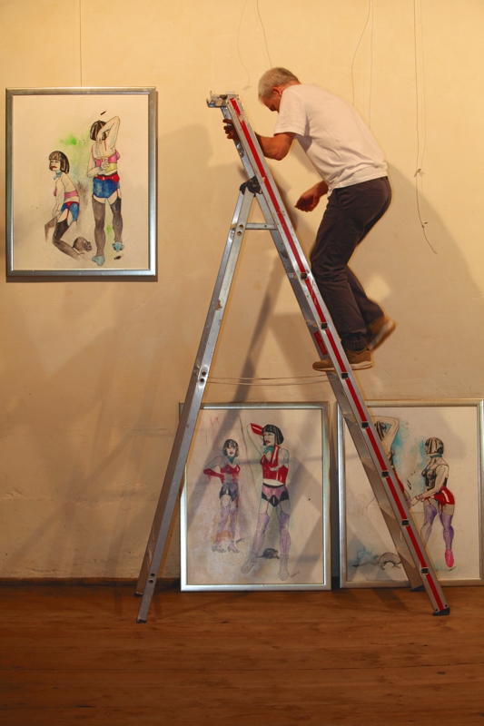 Vernissage im Interim von Sabine Haag, Stadtteilwoche Laim