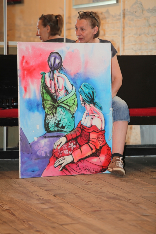 Vernissage im Interim von Sabine Haag, Stadtteilwoche Laim