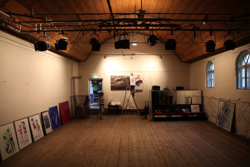 Vernissage im Interim von Sabine Haag, Stadtteilwoche Laim