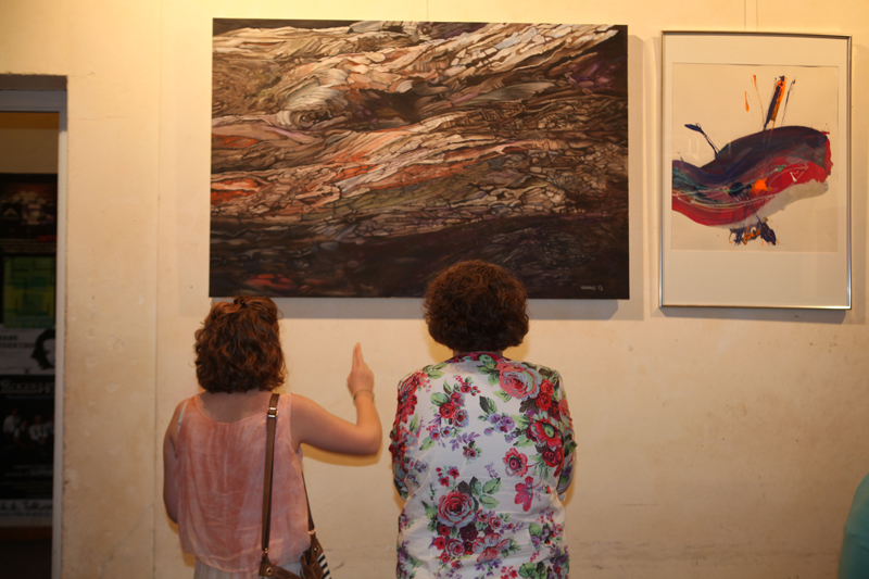 Vernissage im Interim von Sabine Haag, Stadtteilwoche Laim