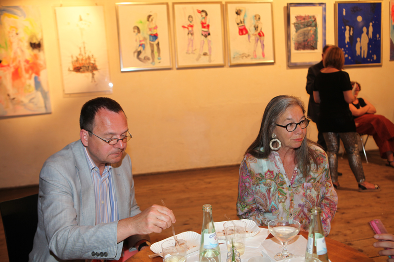Vernissage im Interim von Sabine Haag, Stadtteilwoche Laim