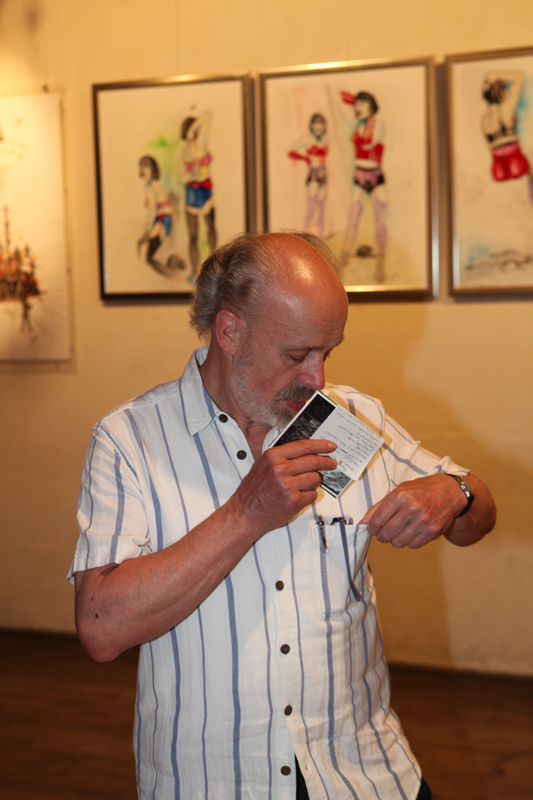 Vernissage im Interim von Sabine Haag, Stadtteilwoche Laim
