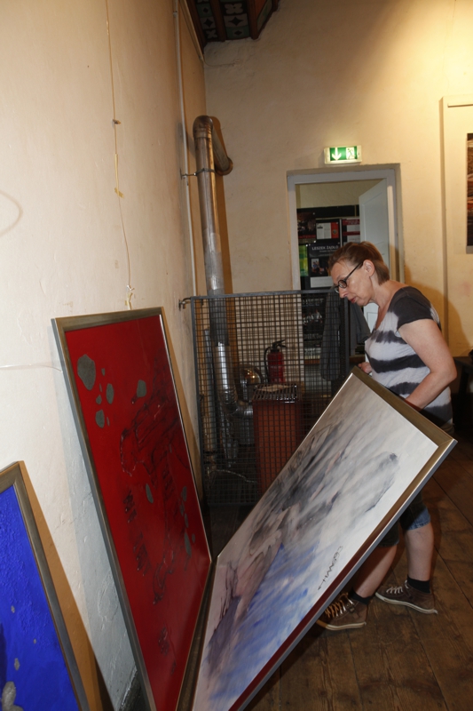 Vernissage im Interim von Sabine Haag, Stadtteilwoche Laim