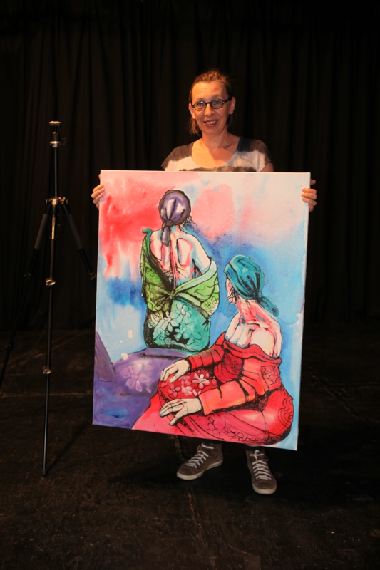 Vernissage im Interim von Sabine Haag, Stadtteilwoche Laim