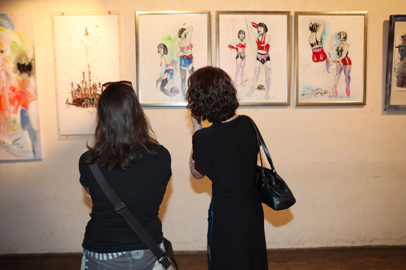 Vernissage im Interim von Sabine Haag, Stadtteilwoche Laim