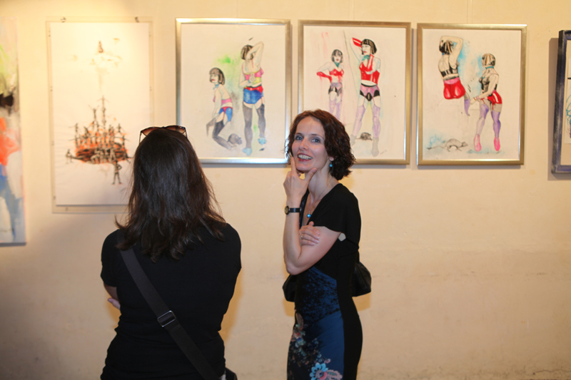 Vernissage im Interim von Sabine Haag, Stadtteilwoche Laim