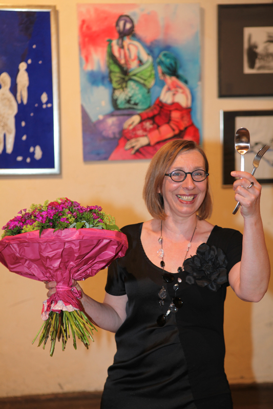 Vernissage im Interim von Sabine Haag, Stadtteilwoche Laim