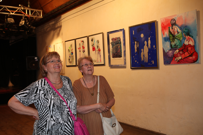 Vernissage im Interim von Sabine Haag, Stadtteilwoche Laim