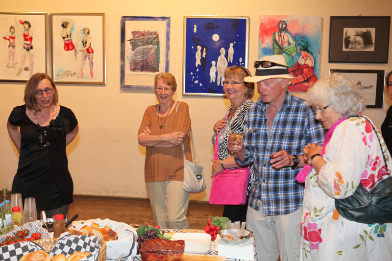 Vernissage im Interim von Sabine Haag, Stadtteilwoche Laim