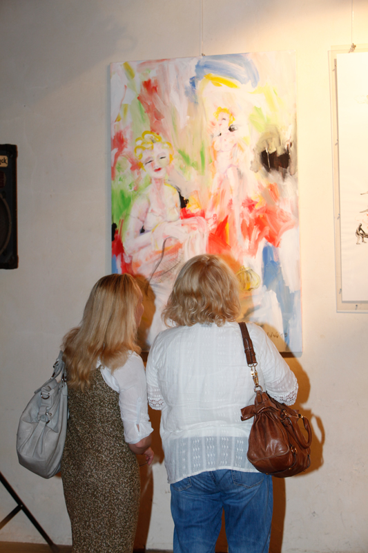 Vernissage im Interim von Sabine Haag, Stadtteilwoche Laim