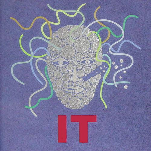 IT, 70x70cm, mixed media, Acryl, Marmormehl, Alu, Glitzer/Leinwand