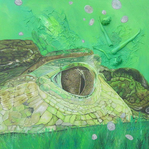 I love you, 70x70cm, Acryl/Leinwand