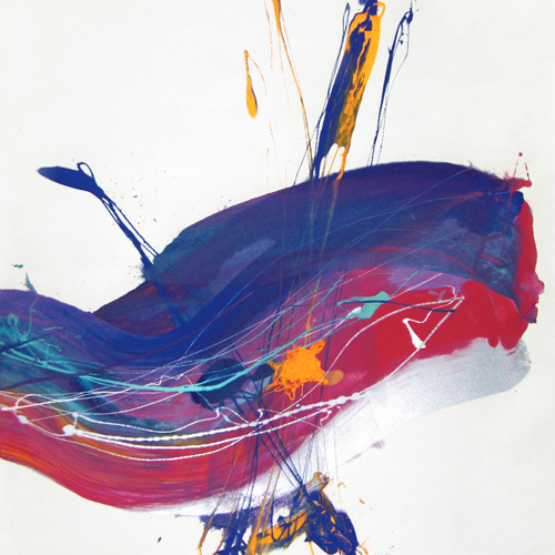 Woge, 70x100cm, Actionsiebdruck/Papier