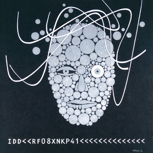 Zeitgeist, 70x70cm, mixed media, Acryl, Marmormehl, Alu, Glitzer/Leinwand